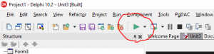 IDE run button